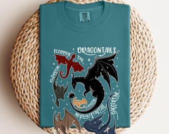Types of Dragons T-shirt || Bookish T-shirt || BookTok T-shirt || Fourth Wing