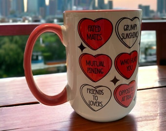 Book Trope Hearts 15 oz. Mug — Bookish Mug