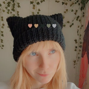 PDF-Anleitung für gehäkelte Katzenohren-Beanie