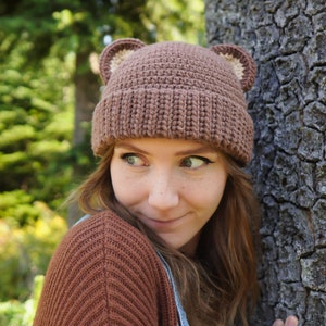 PDF PATTERN Crochet Bear Hat image 3