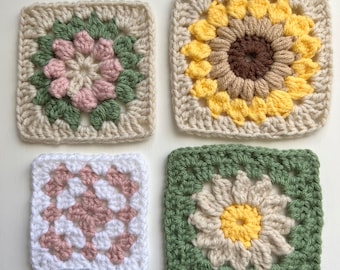 PDF PATTERN Granny Square Crochet Bundle