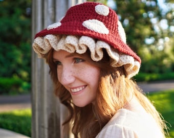 Crochet Mushroom Bucket Hat