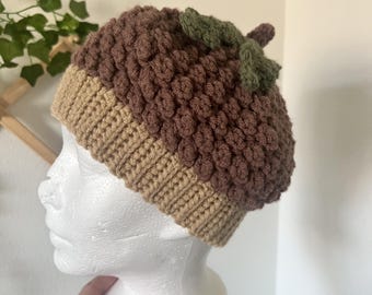 PDF Pattern: Crochet Acorn Hat (Adult)