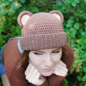 PDF PATTERN Crochet Bear Hat image 4