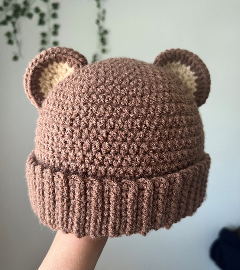 PDF PATTERN Crochet Bear Hat image 1