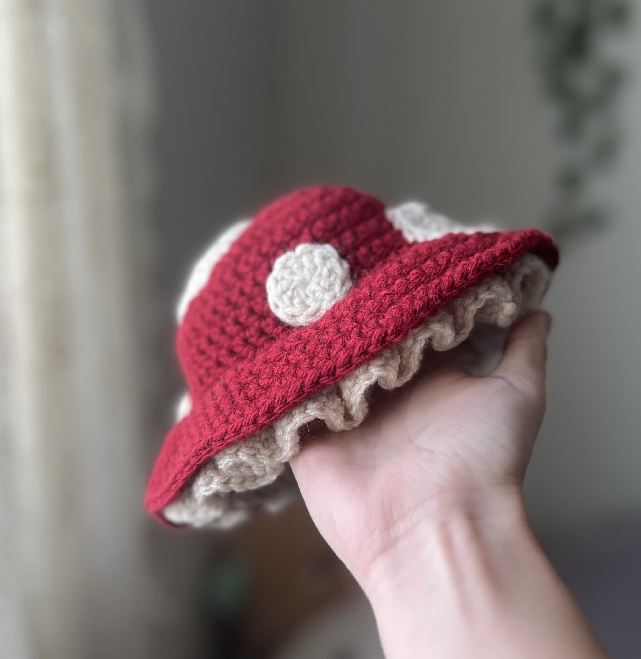 26 Mushroom Hat Crochet Patterns for Cottagecore, Fantasy, and Everyday Wear 5 Pattern Crochet Mushroom Hat (Baby)