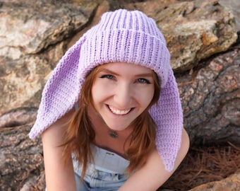 PDF PATTERN Crochet Bunny Beanie