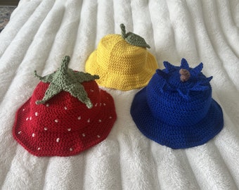 PDF PATTERN Crochet Fruit Hats