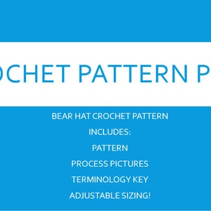 PDF PATTERN Crochet Bear Hat image 2