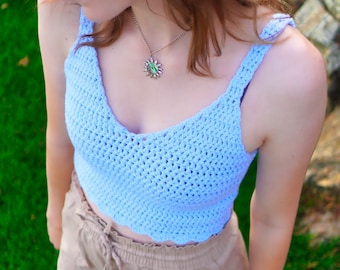 PDF PATTERN Crochet Sweetheart Crop Top