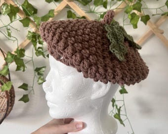 PDF Pattern: Crochet Acorn Top Beret