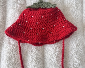 Crochet Baby Strawberry Hat (0-2 years)