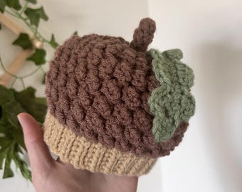 PDF Pattern Crochet Acorn Hat (Baby 0-6m)