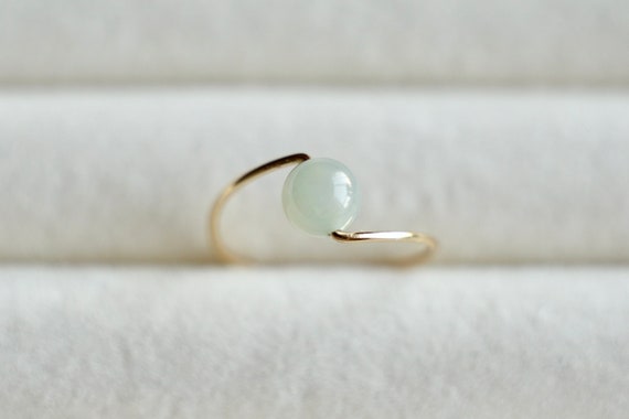 Natural Jade Ring Labradorite Ring Moonstone Ring Amethyst Ring Aquamarine Ring Natural Birthstone Ring Gemstone Ring Wire Ring