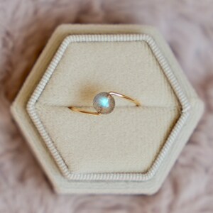 Natural Moonstone Ring Labradorite Ring Jade Ring Amethyst Ring Aquamarine Ring Natural Birthstone Ring Gemstone Ring Wire Ring image 4