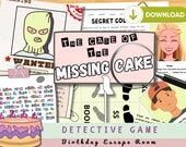 Birthday Escape Room: Missing Cake Detective Game (Printable)