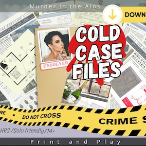 Murder Mystery Game - Date Night Ideas - Cold Case File - Solve a Murder - Detective Game - Escape Room Printables