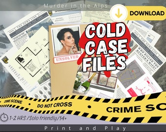 Murder Mystery Game - Date Night Ideas - Cold Case File - Solve a Murder - Detective Game - Escape Room Printables