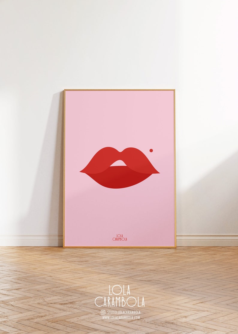 Custom Lips Art Print PRINTABLE WALL ART Digital Download - Etsy