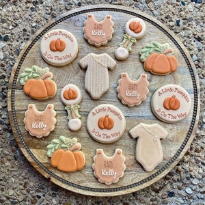 A Little Pumpkin is on The Way | Baby Shower Cookies