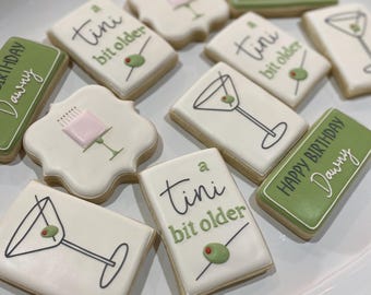A Tini Bit Older | Martini | Birthday Cookies