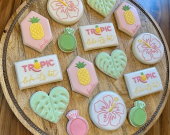 Tropic Like It’s Hot | Tropical Bachelorette Cookies