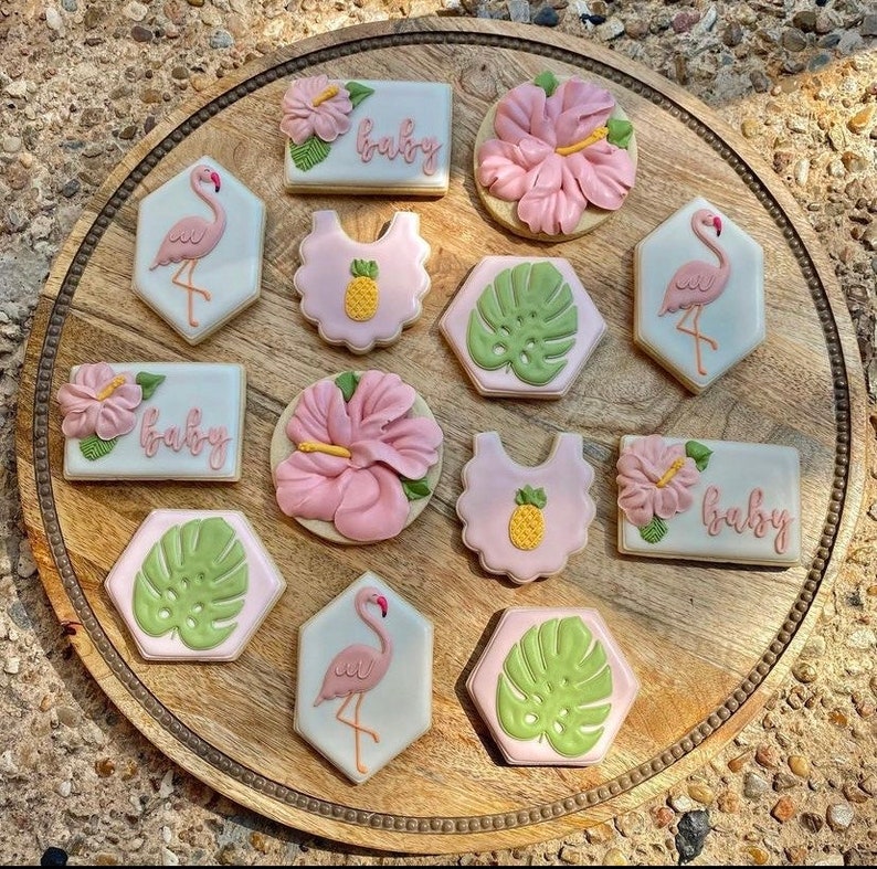 Tropical Baby Shower Cookies afbeelding 1