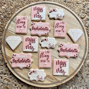 Miss to Mrs. | Bachelorette Cookies