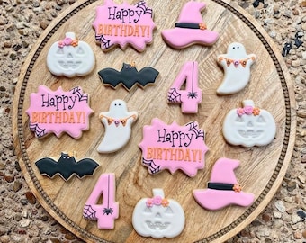 Pink and Spooky | Birthday/ Halloween Cookies