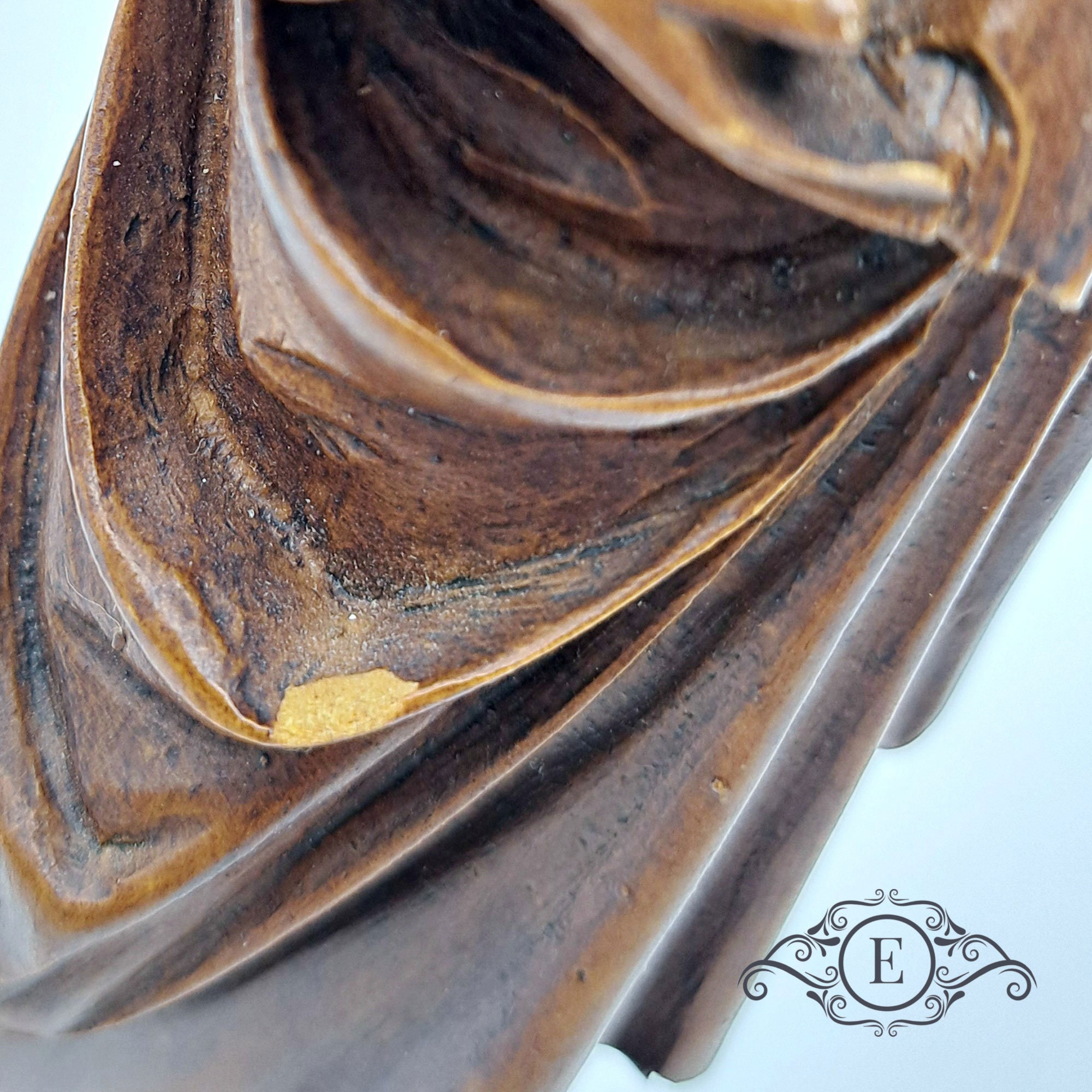 Hand Carved Wood Statue Mary With Baby Jesus Figurine, Beautifully ...