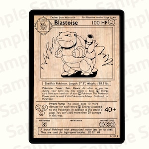 レーザー彫刻用カメックス SVG デジタル ファイル | ポケモンにインスパイアされたデジタル デザイン | 高品質ベクター アート