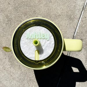 Brumate Name Topper Era 30/40 Resa 25/35 Leap 12 | Personalized Name Tumbler | Acrylic Name Plate | Pearly | Iridescent | Lays Fully Flat!