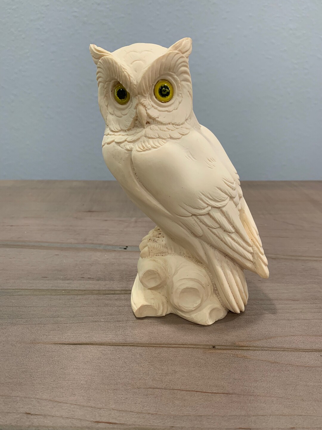 Vintage Signed A. Giannelli Owl Sculpture Figurine Alabaster Etsy