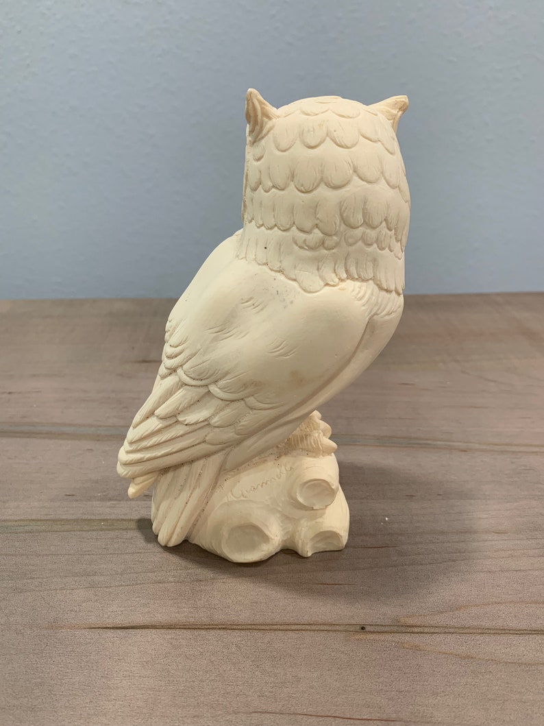 Vintage Signed A. Giannelli Owl Sculpture Figurine Alabaster Etsy Canada