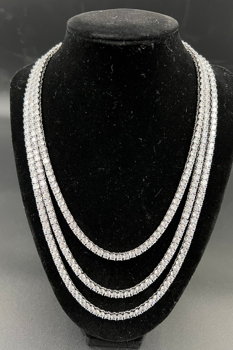 Tennis chain vvs diamonds Clearance