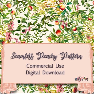 Peachy Peach Seamless  Pattern 4  Digital Download Commercial Use