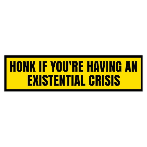 Funny Existential Bumper Sticker Etsy