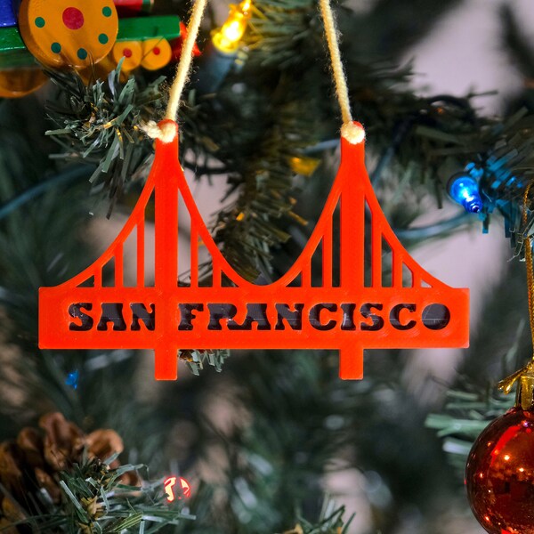 San Francisco Ornament & Magnet Combo - Golden Gate Bridge Ornament and Magnet (2-in-1)