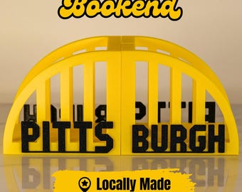 Decoración de sujetalibros de Pittsburgh: un gran regalo para los fanáticos de Pittsburgh y los Steelers
