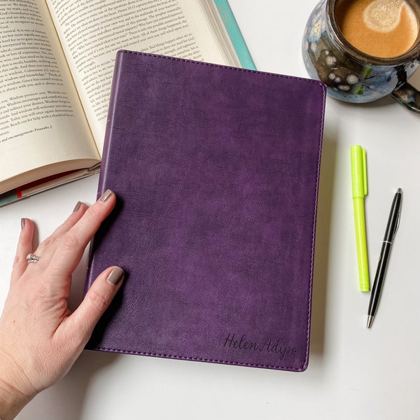 Purple Personalized Study Bible - Etsy