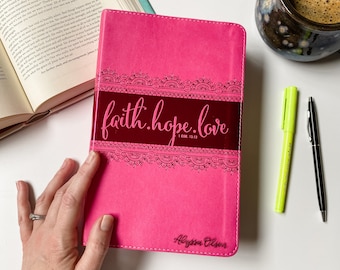 NIV Bible for Teen Girls - PERSONALIZED - Pink - Includes Custom Engraved Name