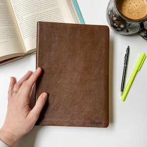 NASB 2020 Large Print Bible - PERSONALIZED - Reference - Brown - Includes Custom Engraved Name