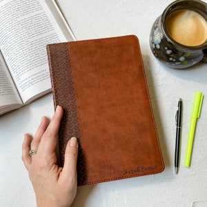 CSB Study Bible - PERSONALIZED - Two Tone Brown - Includes Custom Engraved Name