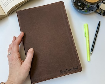 NIV Reference Bible - PERSONALIZED - Brown Reference Bible - Includes Custom Engraved Name