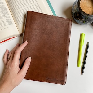 ESV Large Print Bible Full Size - PERSONALIZED - Brown - Includes Custom Engraved Name