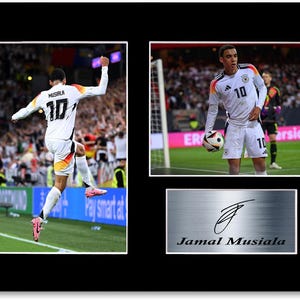 Jamal Musiala Germany 2024 Fußballspieler Geschenk Autogramm Poster für Fußball Fans und Fans