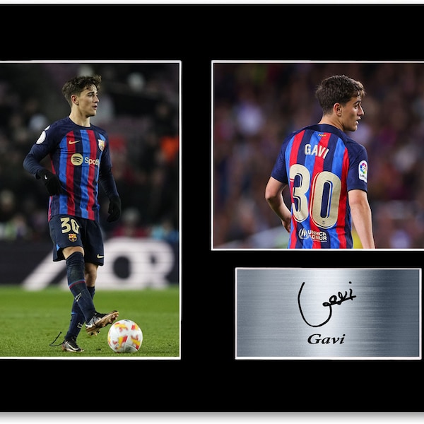 Gavi Signed Printed Gifts Autograph Poster for Football Fans and Supporters