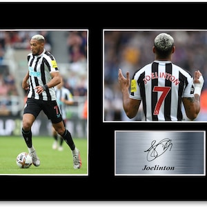 Joelinton Football Player Signed Printed Gifts Autogramm Poster für Fußballfans und Anhänger A4