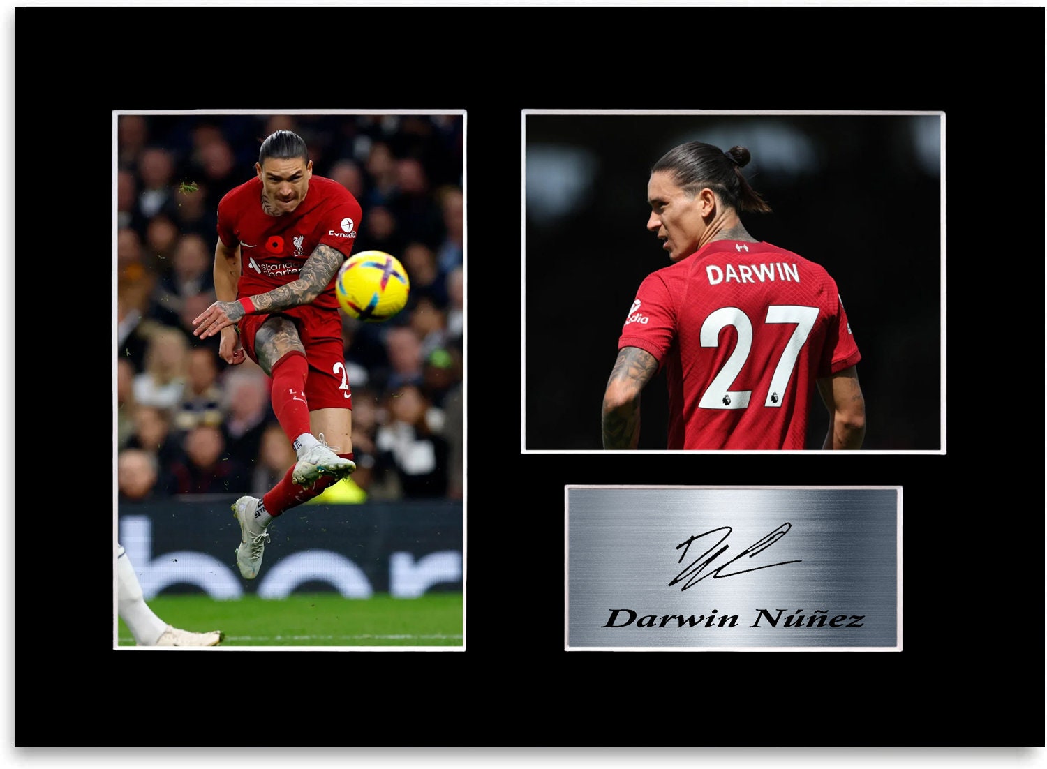 Darwin Nunez Liverpool Football Player Signed Printed Gifts Autograph Poster for Football Fans and Supporters A4