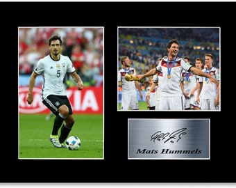 Mats Hummels, jugador de fútbol de Alemania, regalos impresos firmados, póster de autógrafos para fanáticos y simpatizantes del fútbol